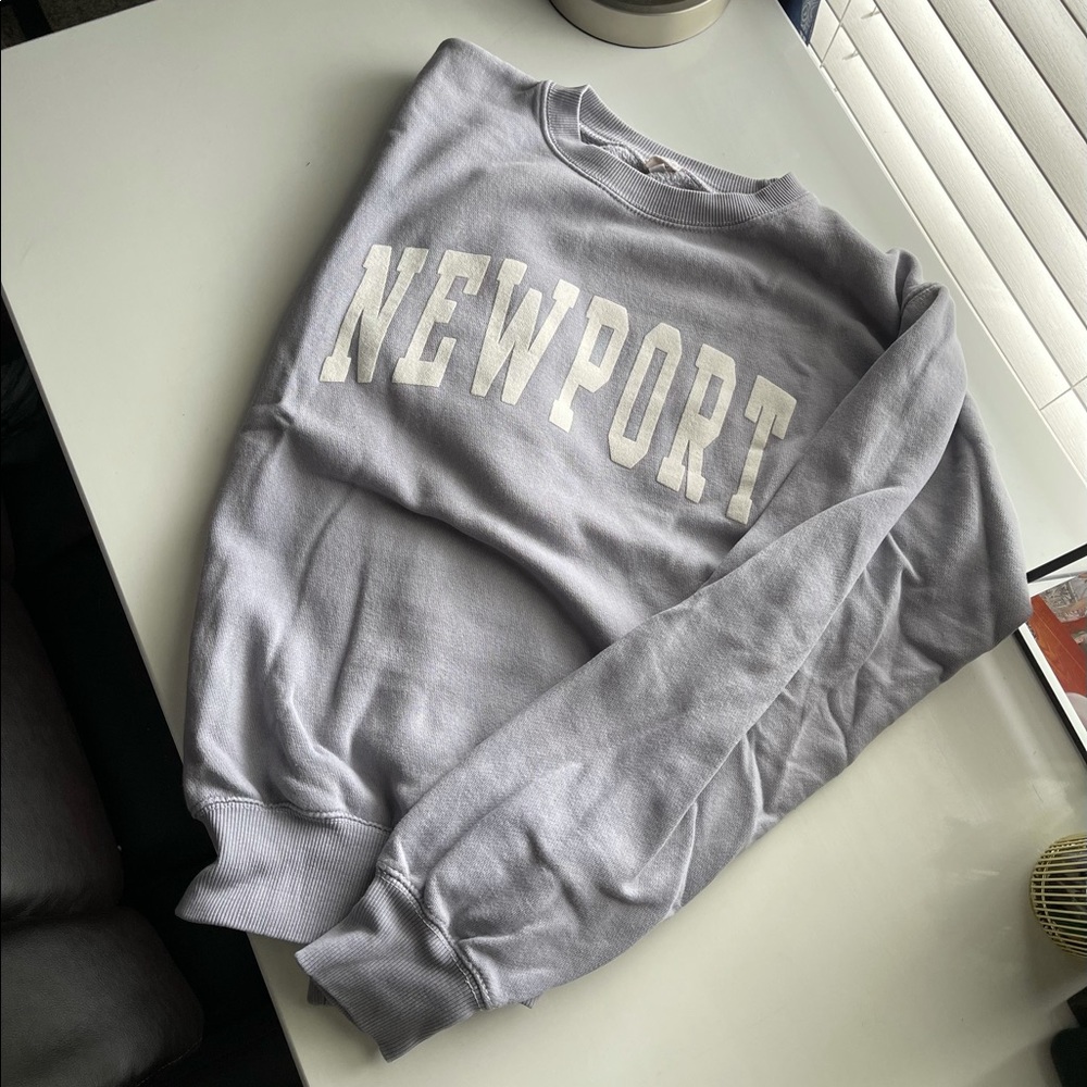Brandy Melville Newport Blue Sweatshirt NWOT